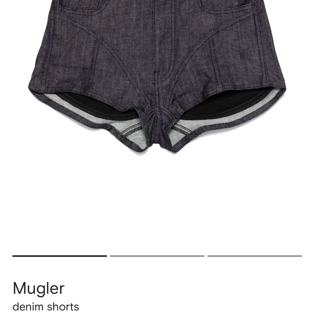 Mugler Midnight Blue Denim Shorts - Picture 9 of 9